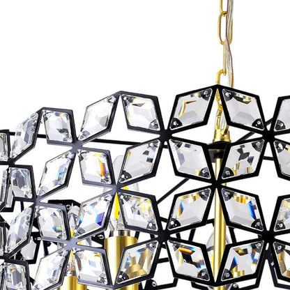 Clear Five Light Crystal Chandelier With Clear Shades HomeRoots