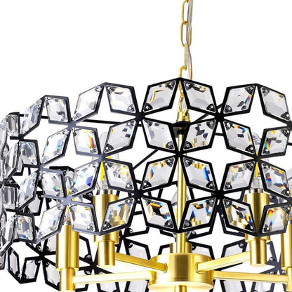 Clear Five Light Crystal Chandelier With Clear Shades HomeRoots