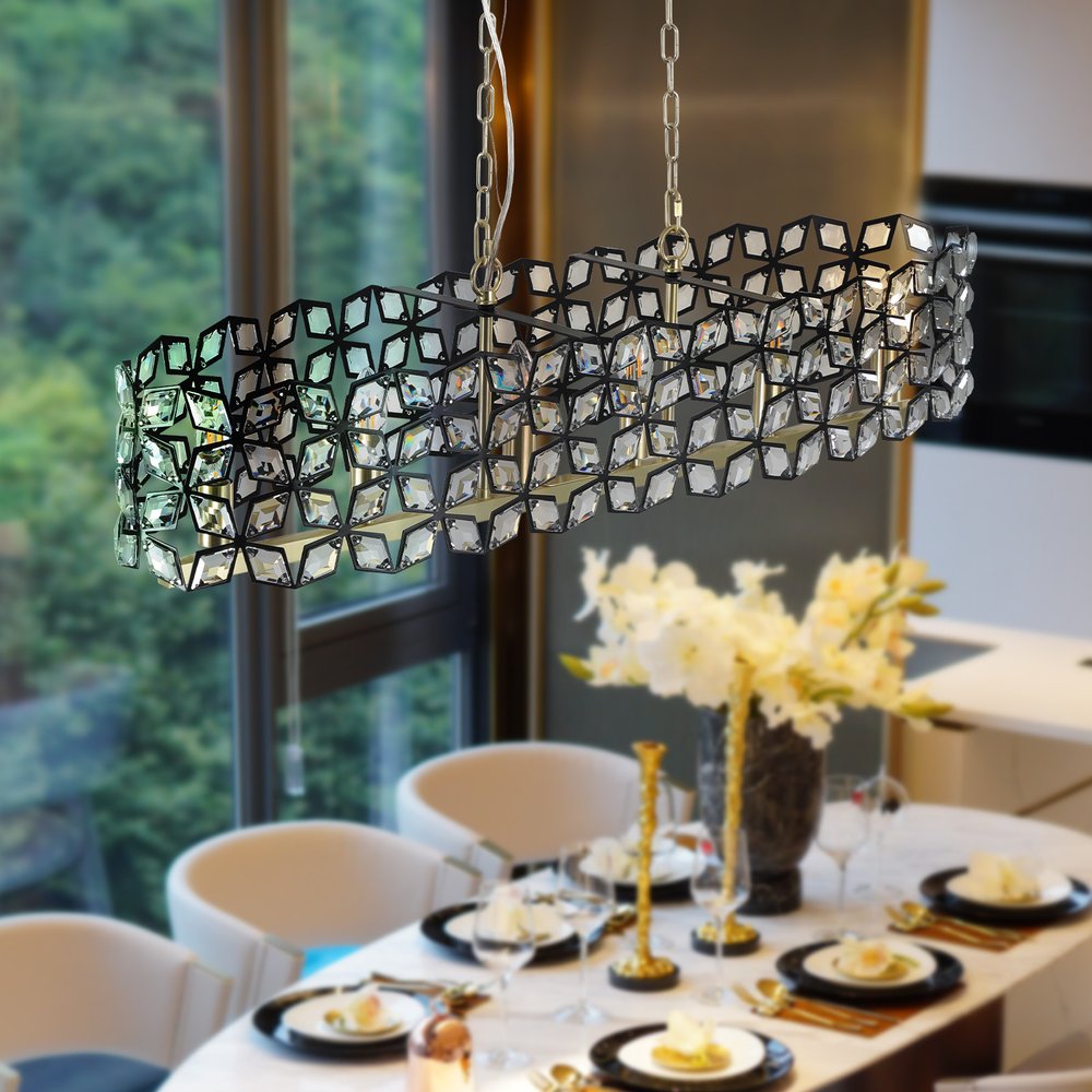 Clear Chandelier Crystal Ceiling Light HomeRoots