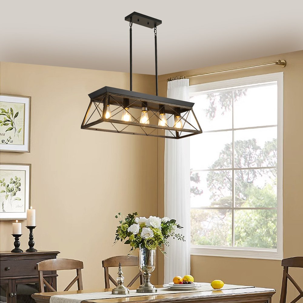 Gold and Black Chandelier Metal Ceiling Light HomeRoots