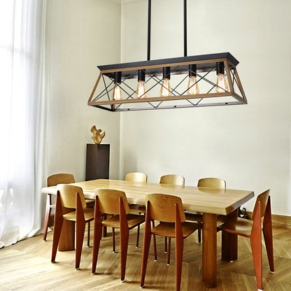 Brown Five Light Metal Chandelier With Brown Shades HomeRoots
