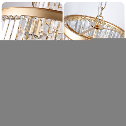 Gold Multi Light Metal Chandelier With Gold Shades HomeRoots