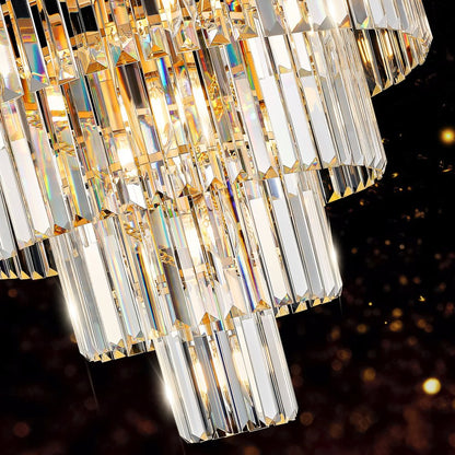 Gold Multi Light Metal Chandelier With Gold Shades HomeRoots