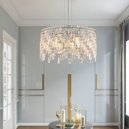 Silver Chandelier Metal Ceiling Light HomeRoots