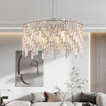 Silver Chandelier Metal Ceiling Light HomeRoots