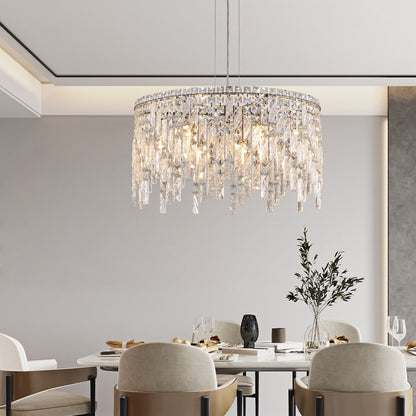 Silver Chandelier Metal Ceiling Light HomeRoots