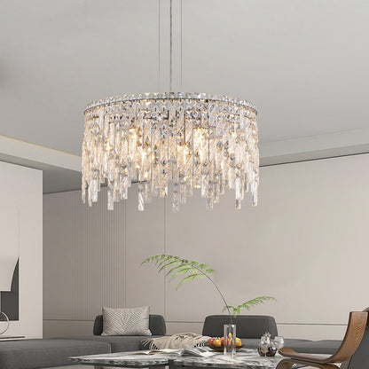 Silver Chandelier Metal Ceiling Light HomeRoots