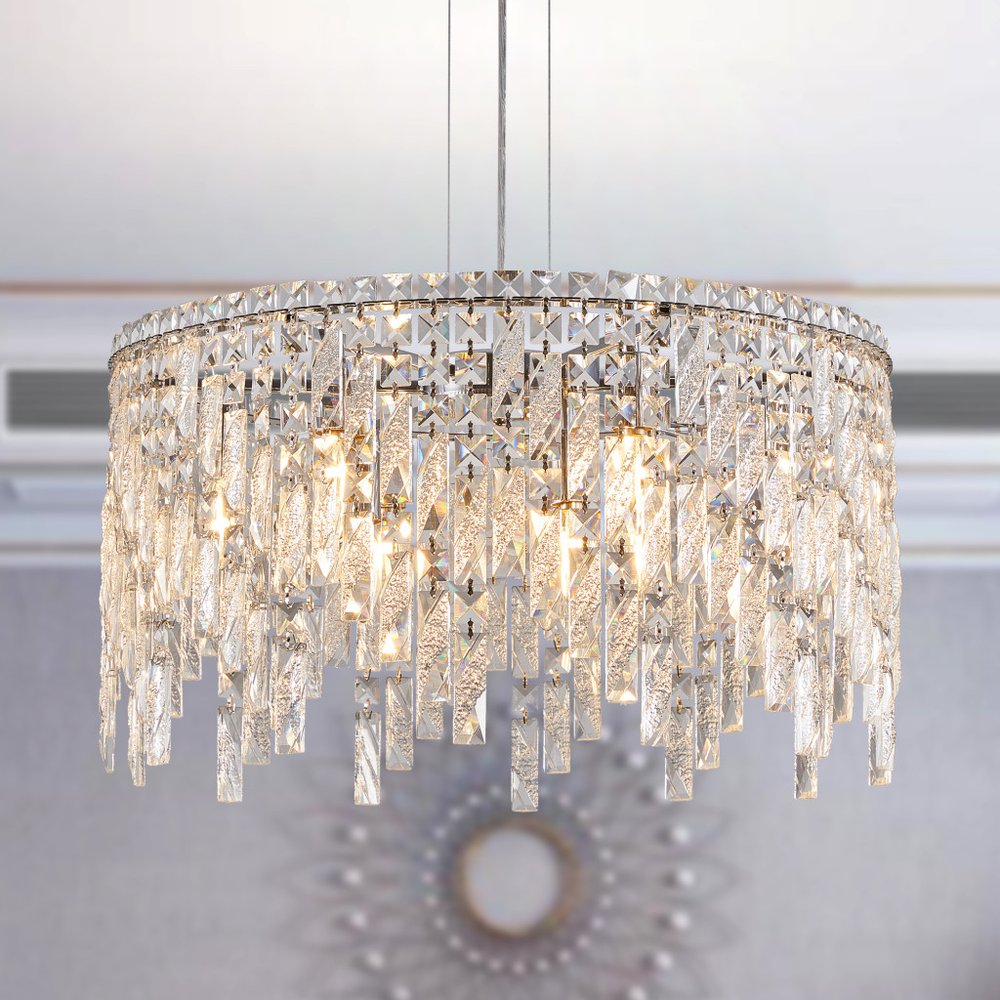 Silver Chandelier Metal Ceiling Light HomeRoots