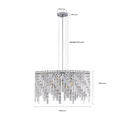 Silver Chandelier Metal Ceiling Light HomeRoots