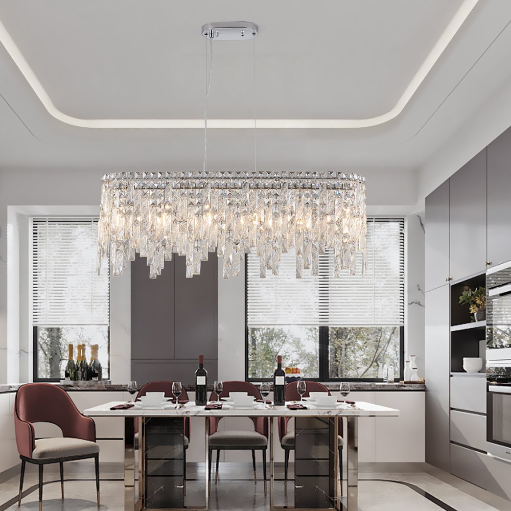 Silver Chandelier Metal Ceiling Light HomeRoots