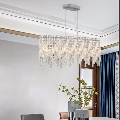 Silver Chandelier Metal Ceiling Light HomeRoots