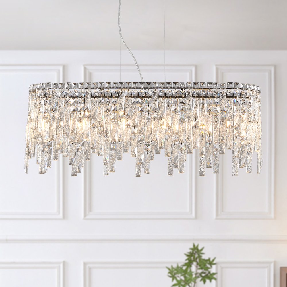 Silver Chandelier Metal Ceiling Light HomeRoots