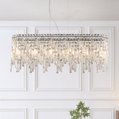 Silver Chandelier Metal Ceiling Light HomeRoots