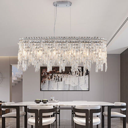 Silver Chandelier Metal Ceiling Light HomeRoots