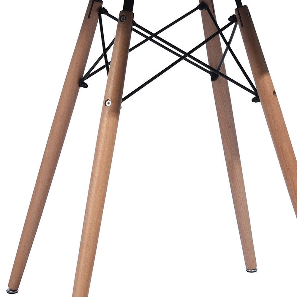 32" Black and Natural Wood Round Top Dining Table HomeRoots