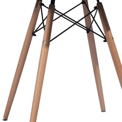 32" Black and Natural Wood Round Top Dining Table HomeRoots
