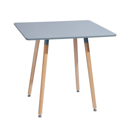 32" Gray and Natural Wood Square Dining Table HomeRoots