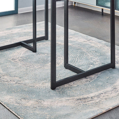 47" Clear And Black Glass And Metal Dining Table HomeRoots