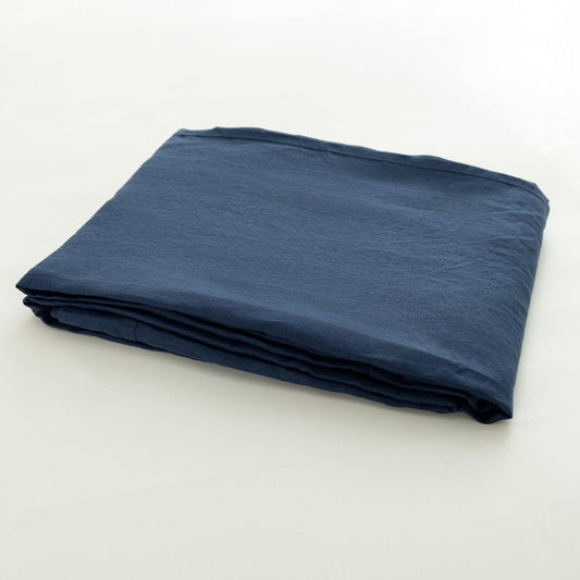 Navy Blue Linen King Fitted sheet HomeRoots