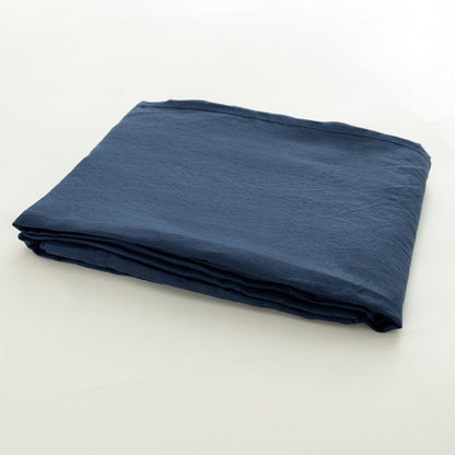 Navy Blue Linen King Fitted sheet HomeRoots