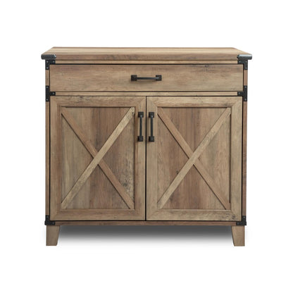 30" Oak Wood Drawer Filing Cabinet HomeRoots