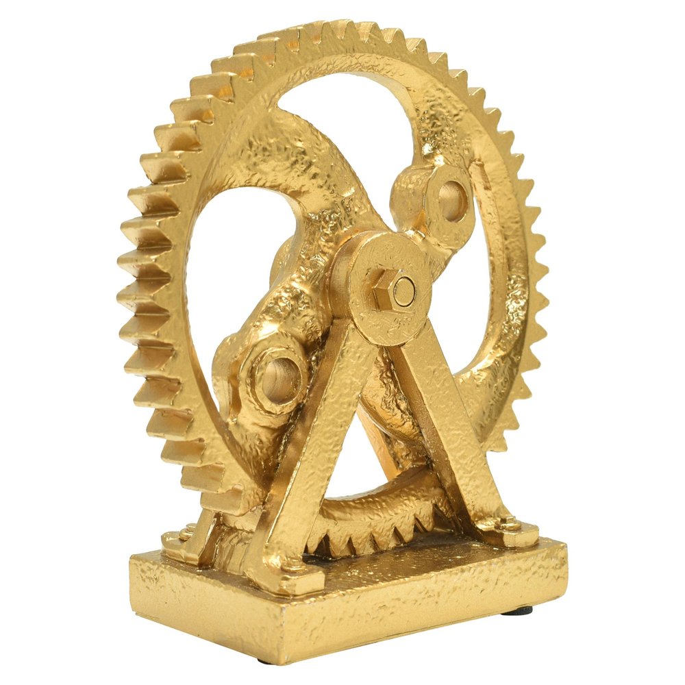 5" Antiqued Brass Resin Tabletop Sculpture HomeRoots