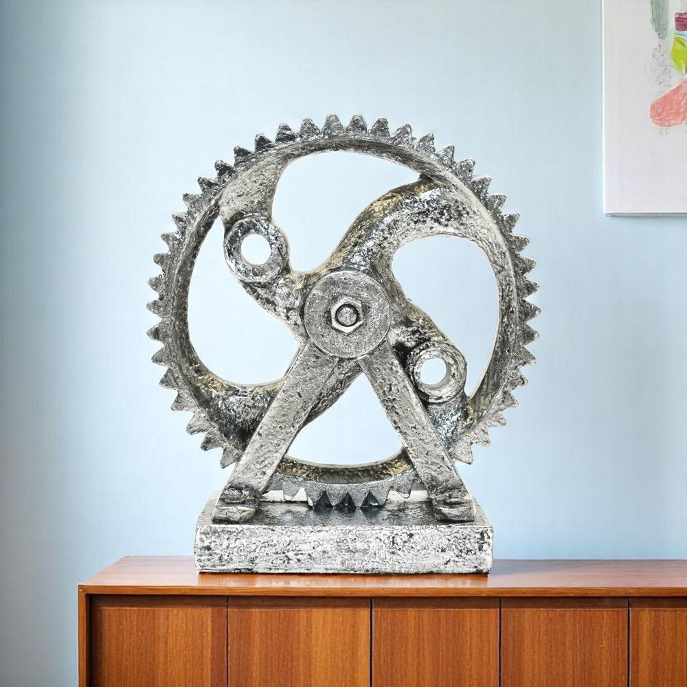 5" Pewter Resin Tabletop Sculpture HomeRoots
