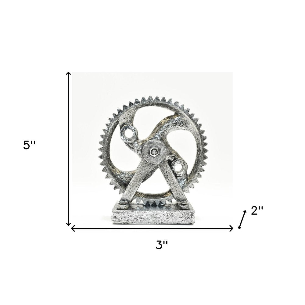 5" Pewter Resin Tabletop Sculpture HomeRoots