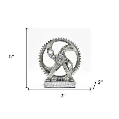 5" Pewter Resin Tabletop Sculpture HomeRoots