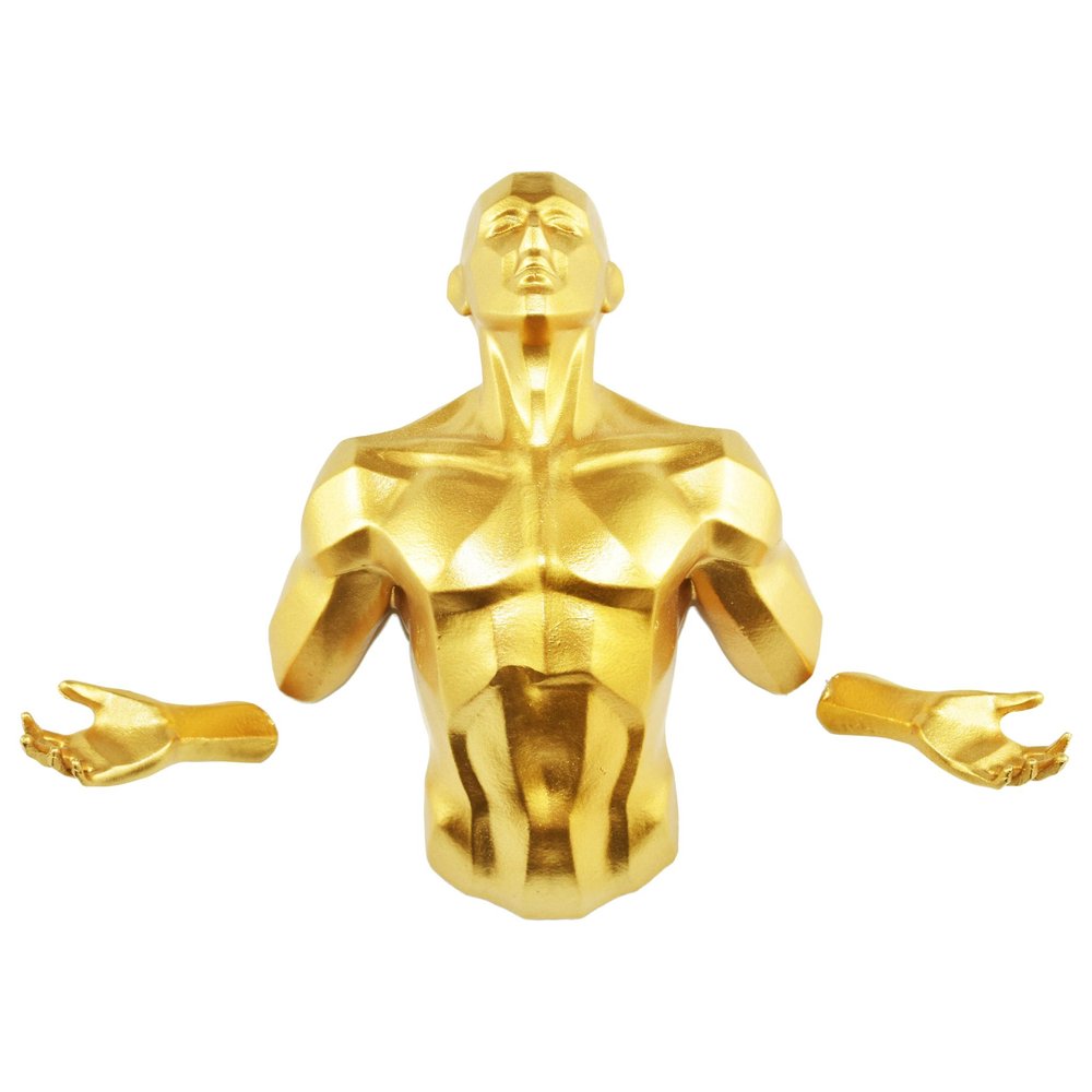 6" X 4" Gold Resin Bursting Man Hanging Dimensional Sculpture — view 6