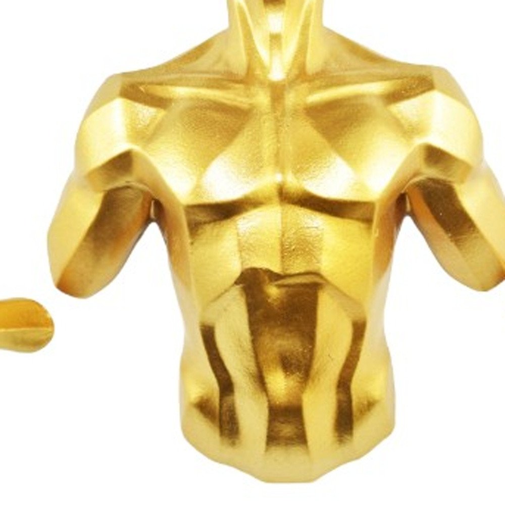 6" X 4" Gold Resin Bursting Man Hanging Dimensional Sculpture — view 2