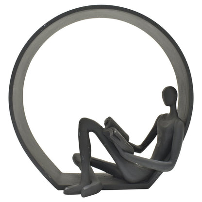 7" Black Resin Man Tabletop Sculpture HomeRoots