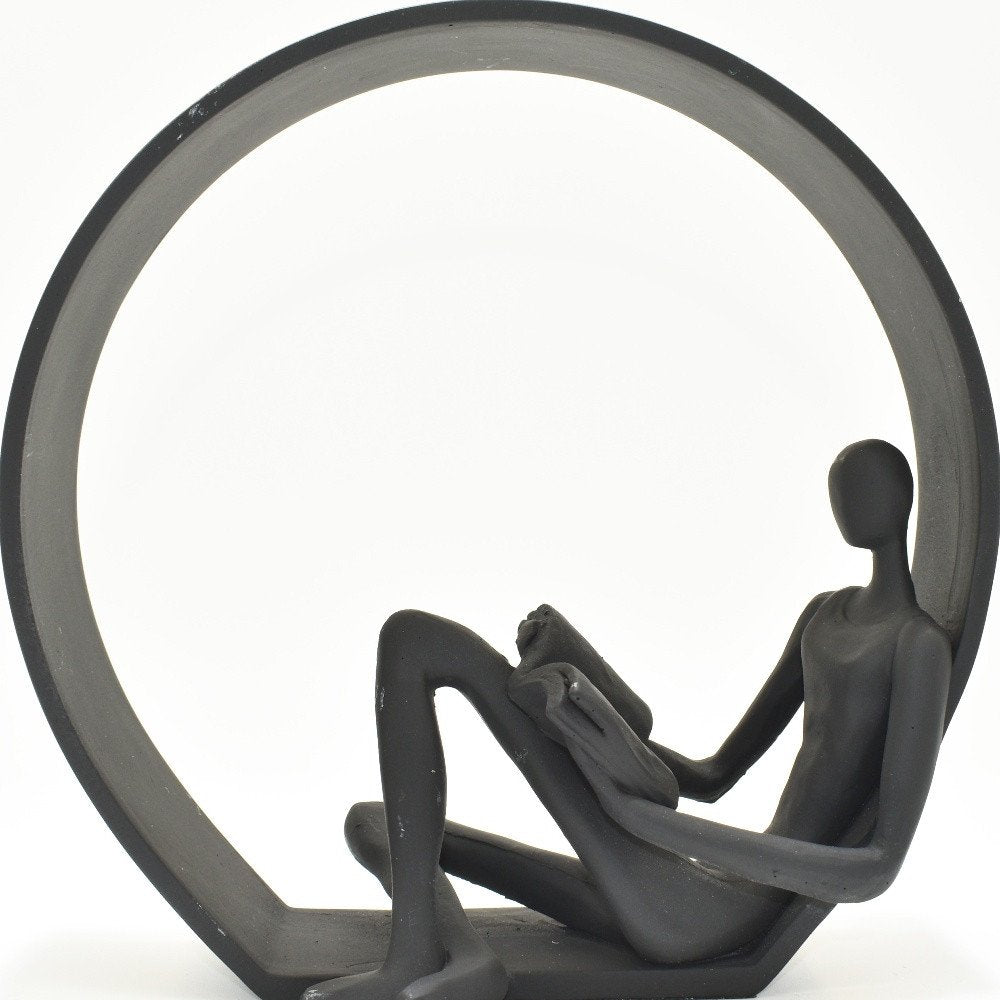 7" Black Resin Man Tabletop Sculpture HomeRoots