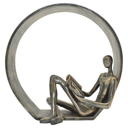 7" Pewter Resin Man Tabletop Sculpture HomeRoots