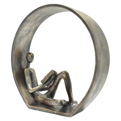 7" Pewter Resin Man Tabletop Sculpture HomeRoots