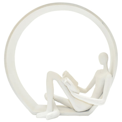 7" White Resin Man Tabletop Sculpture HomeRoots