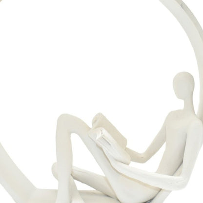 7" White Resin Man Tabletop Sculpture HomeRoots