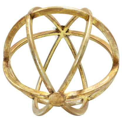 6" Antiqued Gold Metal Tabletop Sculpture HomeRoots