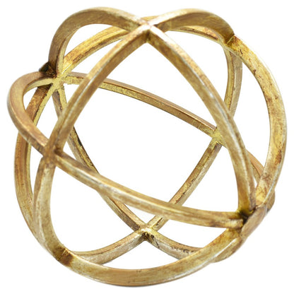 6" Antiqued Gold Metal Tabletop Sculpture HomeRoots
