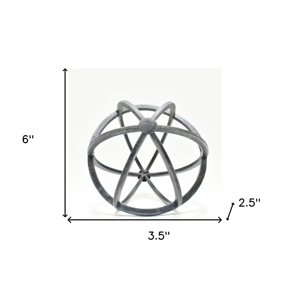 6" Pewter Metal Tabletop Sculpture HomeRoots