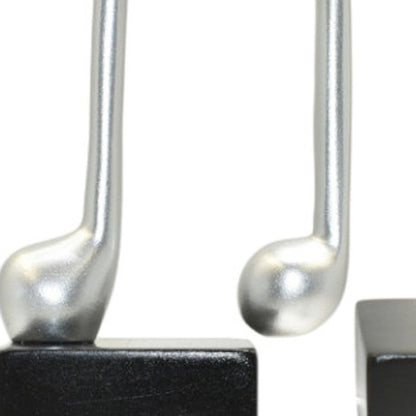 Set of Three Silver Resin Music Tabletop Sculpture HomeRoots