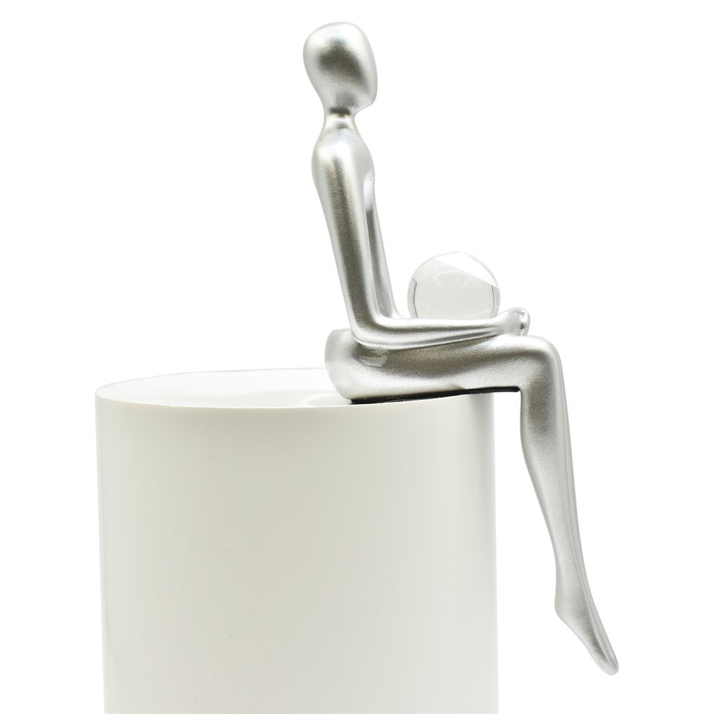 Set of Three Silver Resin People Tabletop Sculpture HomeRoots