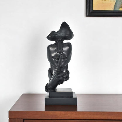 6" Black Resin Tabletop Sculpture HomeRoots