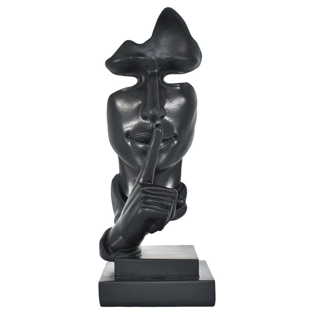 6" Black Resin Tabletop Sculpture HomeRoots