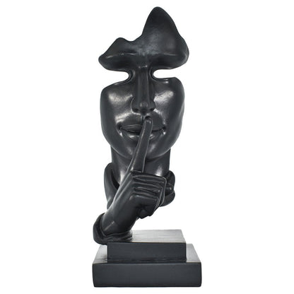 6" Black Resin Tabletop Sculpture HomeRoots