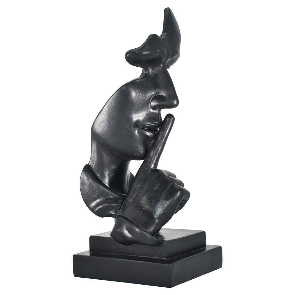 6" Black Resin Tabletop Sculpture HomeRoots