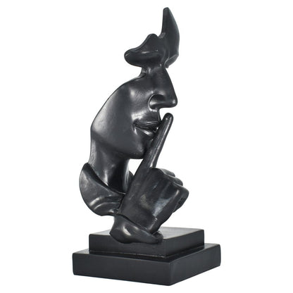 6" Black Resin Tabletop Sculpture HomeRoots