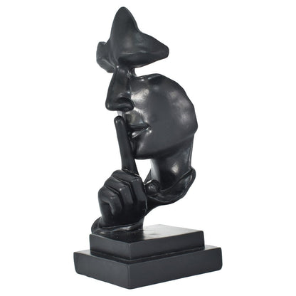 6" Black Resin Tabletop Sculpture HomeRoots