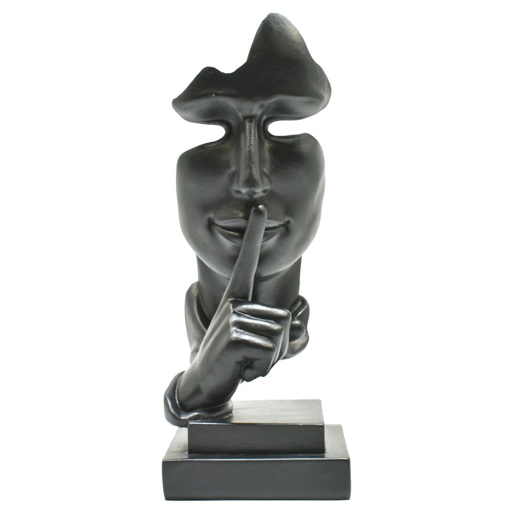 6" Black Resin Tabletop Sculpture HomeRoots