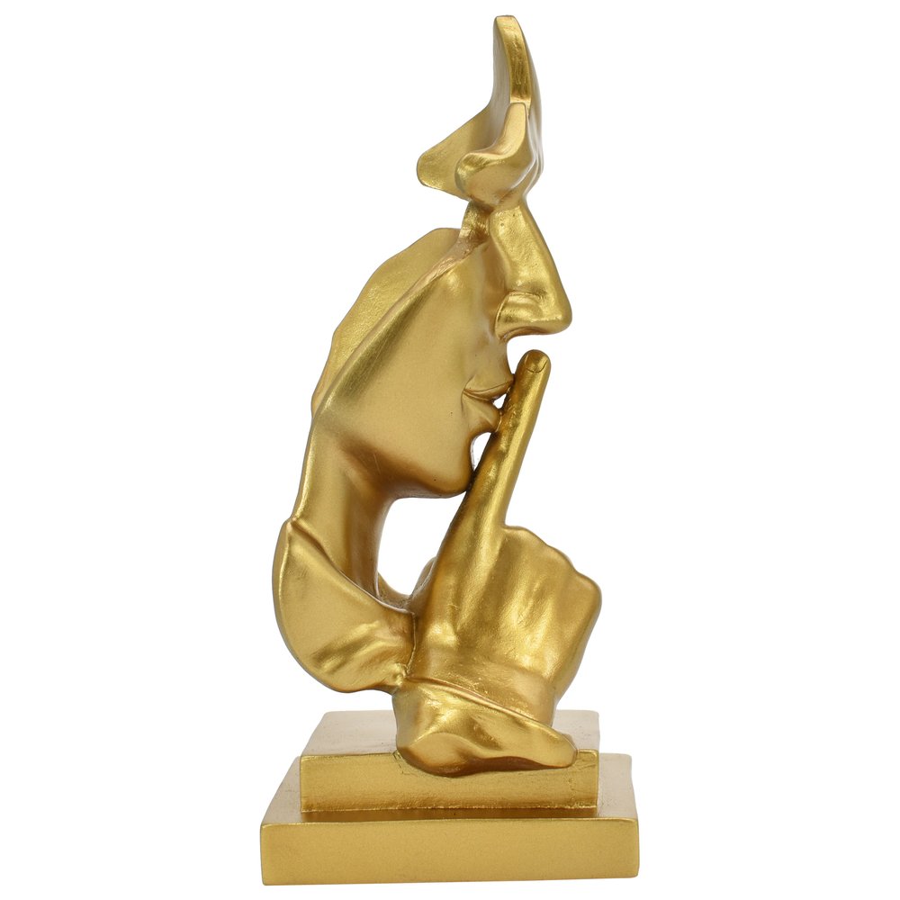 8" Gold Resin Tabletop Sculpture HomeRoots